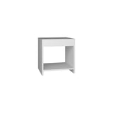 TUHOME Chroma Minimalistic Nightstand with Compact 16.5-Inch Height and Open Storage Shelf, Space-Saving Bedside Table for Bedrooms, Guest Rooms or Small Living Areas, Functional Accent Unit for Everyday Essentials and Organization