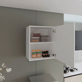 TUHOME Manchester 20-Inch Wall Cabinet with One Door and Two Interior Shelves, Space-Saving Mounted Storage Solution for Bathroom, Kitchen, Laundry or Garage Organization, Compact Vertical Cabinet for Everyday Home Essentials