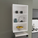 TUHOME Eco 36" High Open 3-Tier Wall Cabinet with Vertical Shelves, Modern Wall-Mounted Storage Unit for Bedroom, Office, Living Room or Garage, Compact Cube Shelf Organizer for Books, Décor, Toiletries and Everyday Essentials