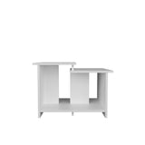TUHOME Weman 23.6" Wide Modern Coffee Table with Open Storage Shelf, Compact Rectangular Living Room Center Table for Small Spaces, Minimalist Home Office Accent Table with Durable Design and Contemporary Style