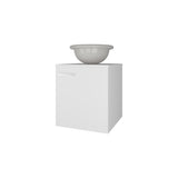 Clyde 18" Floating Vanity with One-Door Cabinet, Porcelain Vessel Sink, Open Shelf for Bathroom Storage, Modern Space-Saving Design, Ideal for Small Bathrooms and Powder Rooms, Maximizing Functionality and Style