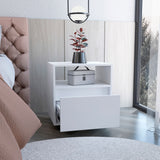 Austin Nightstand Modern Bedroom Side Table with Smooth-Glide Storage Drawer, Open Shelf for Books and Magazines, Easy-Move Caster Base and Spacious Top Surface for Everyday Essentials by Austin Furniture