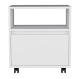 Austin Nightstand Modern Bedroom Side Table with Smooth-Glide Storage Drawer, Open Shelf for Books and Magazines, Easy-Move Caster Base and Spacious Top Surface for Everyday Essentials by Austin Furniture