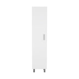 Vintro Freestanding Storage Cabinet with Internal Storage Shelves, Tall Single Door, Four Interior Shelves, Metal Handle and Legs