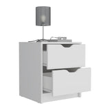 Tuhome Basilea 2-Drawer Nightstand with Spacious Storage, Modern Bedside Table with Smooth Pull-Out Drawers and Wide Top Surface, Functional Bedroom Organizer Designed for Comfort, Style, and Everyday Convenience