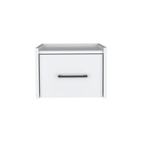 TUHOME Boa Floating Nightstand with Wall-Mounted Design, Spacious Storage Drawer, Upper Display Surface and Sleek Contemporary Profile Offering Modern Bedroom Organization and Durable Engineered Wood Construction