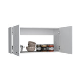 TUHOME Napoles 39-Inch Wide Double-Door Wall Cabinet with Spacious Interior Storage, Modern Two-Tone Mounted Cabinet for Kitchen Organization, Office Supplies, Bathroom Essentials or Multiroom Home Use
