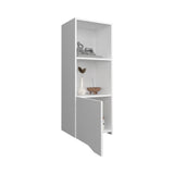 TUHOME Obregon 43-Inch Wall Cabinet with One Door and Two Open Shelves, Vertical Mounted Storage for Bathroom, Kitchen, Laundry or Garage, Compact Multi-Shelf Organizer for Toiletries, Supplies and Everyday Essentials