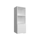 TUHOME Obregon 43-Inch Wall Cabinet with One Door and Two Open Shelves, Vertical Mounted Storage for Bathroom, Kitchen, Laundry or Garage, Compact Multi-Shelf Organizer for Toiletries, Supplies and Everyday Essentials