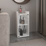 TUHOME Theba Minibar Cabinet with Two Doors, Open Center Shelf and Compact Modern Design, Functional Bar Storage Solution for Small Spaces, Ideal for Organizing Drinks, Glassware and Entertaining Essentials in Any Home