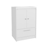 Madison Freestanding Bathroom Vanity Console Modern Design Featuring Two Cabinet Doors and One Pull-Out Utility Drawer Ample Storage Solution for Superior Organization and Utility in Large Spaces