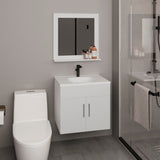 TUHOME Blake Bathroom Mirror Cabinet with Wall-Mounted Design and Two Interior Storage Shelves, Modern Space-Saving Solution for Organizing Toiletries, Personal Care Items and Everyday Essentials in Contemporary Home Bathrooms