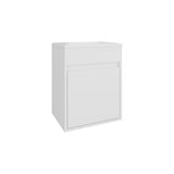 Furman Wide Floating Bathroom Vanity with Resin Sink, Wall-Mounted Design, One-Door Cabinet for Storage, Compact 18" Vanity for Modern Bathrooms