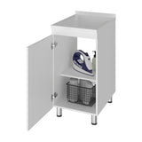 Darwin Freestanding Utility Tub and Sink Cabinet with One Door for Hidden Interior Storage for Laundry Rooms or Garage