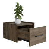 TUHOME Boa Floating Nightstand with Wall-Mounted Design, Spacious Storage Drawer, Upper Display Surface and Sleek Contemporary Profile Offering Modern Bedroom Organization and Durable Engineered Wood Construction