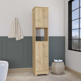 Tuhome Ibis Linen Cabinet with Double Doors, Four Interior Shelves, Two Cabinets, Elegant Design for Bedroom, Bathroom, or Utility Storage