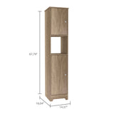 Tuhome Ibis Linen Cabinet with Double Doors, Four Interior Shelves, Two Cabinets, Elegant Design for Bedroom, Bathroom, or Utility Storage