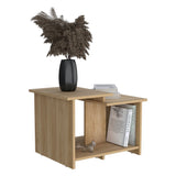 TUHOME Weman 23.6" Wide Modern Coffee Table with Open Storage Shelf, Compact Rectangular Living Room Center Table for Small Spaces, Minimalist Home Office Accent Table with Durable Design and Contemporary Style