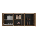Wall Cabinet Superior 150, Dishes Cabinet with four Doors and Six Shelves