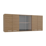 Wall Cabinet Superior 150, Dishes Cabinet with four Doors and Six Shelves