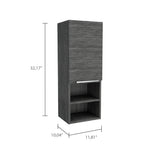 Mila Bathroom Cabinet with Single-Door Compartment, Two Interior Shelves, Dual External Open Shelves and Space-Saving Wall Design for Organized Storage, Daily Essentials Access and Modern Bathroom Convenience