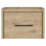 TUHOME Boa Floating Nightstand with Wall-Mounted Design, Spacious Storage Drawer, Upper Display Surface and Sleek Contemporary Profile Offering Modern Bedroom Organization and Durable Engineered Wood Construction