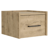 TUHOME Boa Floating Nightstand with Wall-Mounted Design, Spacious Storage Drawer, Upper Display Surface and Sleek Contemporary Profile Offering Modern Bedroom Organization and Durable Engineered Wood Construction