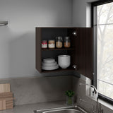 TUHOME Manchester 20-Inch Wall Cabinet with One Door and Two Interior Shelves, Space-Saving Mounted Storage Solution for Bathroom, Kitchen, Laundry or Garage Organization, Compact Vertical Cabinet for Everyday Home Essentials
