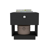 Tuhome Paris Nightstand with Single Drawer and Open Shelf, Modern Bedside Table for Bedrooms, Functional Storage Solution with Spacious Top for Essentials, Stylish Nightstand Ideal for Compact Spaces and Contemporary Décor