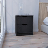 Tuhome Basilea 2-Drawer Nightstand with Spacious Storage, Modern Bedside Table with Smooth Pull-Out Drawers and Wide Top Surface, Functional Bedroom Organizer Designed for Comfort, Style, and Everyday Convenience