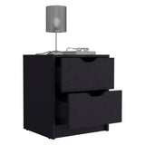 Tuhome Basilea 2-Drawer Nightstand with Spacious Storage, Modern Bedside Table with Smooth Pull-Out Drawers and Wide Top Surface, Functional Bedroom Organizer Designed for Comfort, Style, and Everyday Convenience