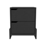 Luss Nightstand with Two Spacious Drawers, Modern Base Design, Versatile Top Surface and Contemporary Bedside Storage Solution for Organizing Essentials and Enhancing Bedroom Comfort with Elegant, Functional Design