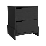 Luss Nightstand with Two Spacious Drawers, Modern Base Design, Versatile Top Surface and Contemporary Bedside Storage Solution for Organizing Essentials and Enhancing Bedroom Comfort with Elegant, Functional Design