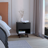 Crail Nightstand with Open Storage Shelf, Smooth-Glide Drawer, Sturdy Wooden Legs and Modern Bedside Organization for Books, Essentials and Decorative Items in an Elegant, Space-Saving Bedroom Furniture Design