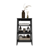 TUHOME Bathbi 30-Inch High Four-Tier Ladder Shelf Organizer, Compact Corner Storage Rack for Bathroom Towels, Living Room Décor or Side Table Use, Modern Space-Saving Display Unit with Open Shelves