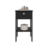 Newcastle Nightstand with One Drawer and Open Shelf, Modern Bedside Table with Smooth-Glide Drawer and Lower Open Shelf for Easy-Access Storage, Stylish and Functional Bedroom Organizer