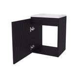 Saju 15.7" Floating Vanity with Resin Sink, One-Door Cabinet, and Open Shelf for Modern Bathroom Storage, Space-Saving Design for Small Bathrooms, Powder Rooms, and Tight Spaces, Ideal for Contemporary Interiors