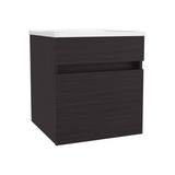 Primavera 18" Wide Floating Bathroom Vanity with One Cabinet and Two Open Shelves, Compact Wall-Mounted Modern Vanity for Small Bathrooms, Storage Organizer for Towels, Toiletries, and Essentials