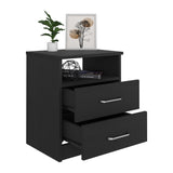 Napoles Nightstand, Superior Top, Two Drawers, One Shelf