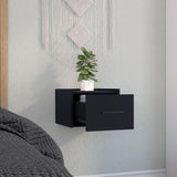 TUHOME Boa Floating Nightstand with Wall-Mounted Design, Spacious Storage Drawer, Upper Display Surface and Sleek Contemporary Profile Offering Modern Bedroom Organization and Durable Engineered Wood Construction
