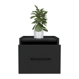 TUHOME Boa Floating Nightstand with Wall-Mounted Design, Spacious Storage Drawer, Upper Display Surface and Sleek Contemporary Profile Offering Modern Bedroom Organization and Durable Engineered Wood Construction