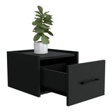 TUHOME Boa Floating Nightstand with Wall-Mounted Design, Spacious Storage Drawer, Upper Display Surface and Sleek Contemporary Profile Offering Modern Bedroom Organization and Durable Engineered Wood Construction