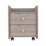 Tuhome Aura Nightstand Black with Two Drawers, Top-Shelf Area, Modern Design for Bedroom Storage and Organization