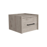 TUHOME Boa Floating Nightstand with Wall-Mounted Design, Spacious Storage Drawer, Upper Display Surface and Sleek Contemporary Profile Offering Modern Bedroom Organization and Durable Engineered Wood Construction
