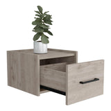 TUHOME Boa Floating Nightstand with Wall-Mounted Design, Spacious Storage Drawer, Upper Display Surface and Sleek Contemporary Profile Offering Modern Bedroom Organization and Durable Engineered Wood Construction