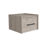 TUHOME Boa Floating Nightstand with Wall-Mounted Design, Spacious Storage Drawer, Upper Display Surface and Sleek Contemporary Profile Offering Modern Bedroom Organization and Durable Engineered Wood Construction