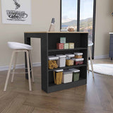 Tuhome Kitchen Counter with Spacious Storage, Open Shelves, Modern and Functional Design, Ideal for Kitchens, Dining Rooms, or Utility Spaces