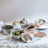 Mauviel M'MINIS Copper Portable Heater With Candle for Small Saucepan, 4.5-in