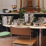Mauviel M'URBAN 4 Tri-Ply Sauce Pan 2.6-Qt and Saute Pan 3.2-Qt, Cast Stainless Steel Handles