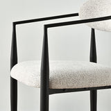 Manhattan 25.5" Chenille Counter Stool With Arms (Set of 3)